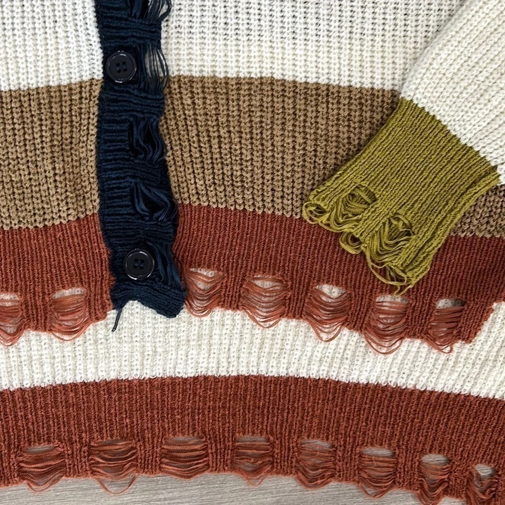 Hayden size s/m distressed cardigan sweater